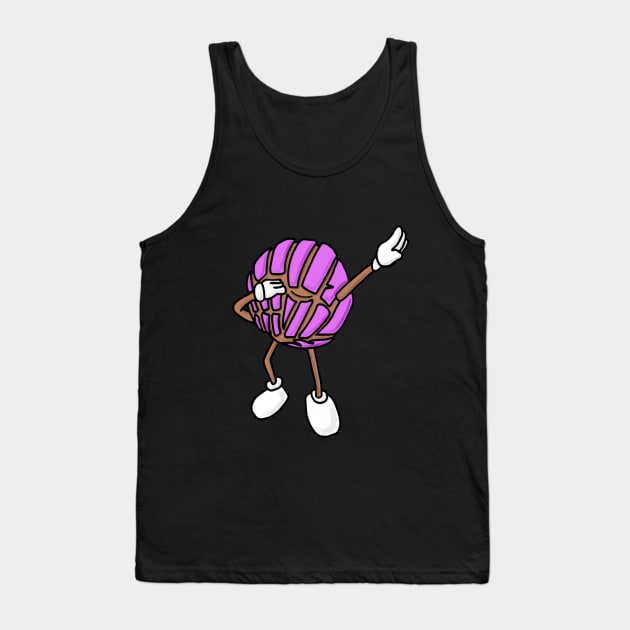 Strawberry Concha Dab Mexican Bread Holiday Tank Top by Cibernetico